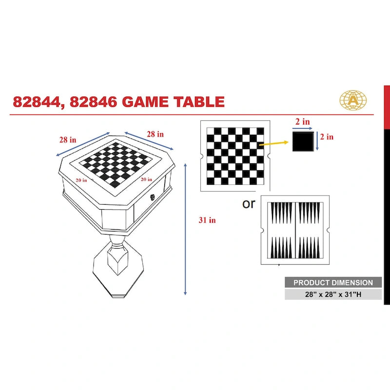 3-in-1 Game Table with Storage Drawers