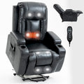 Elderly-Friendly Power Lift Recliner with Vibration Massage, Lumbar Heating, USB Port & Cup Holders