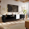 Modern TV Stand Media Console For 80 inch TV With Double Storage Space