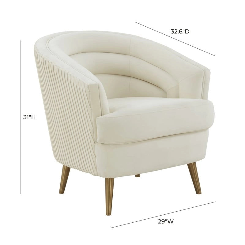 Velvet Accent Chair - 29W x 32.6D x 31H