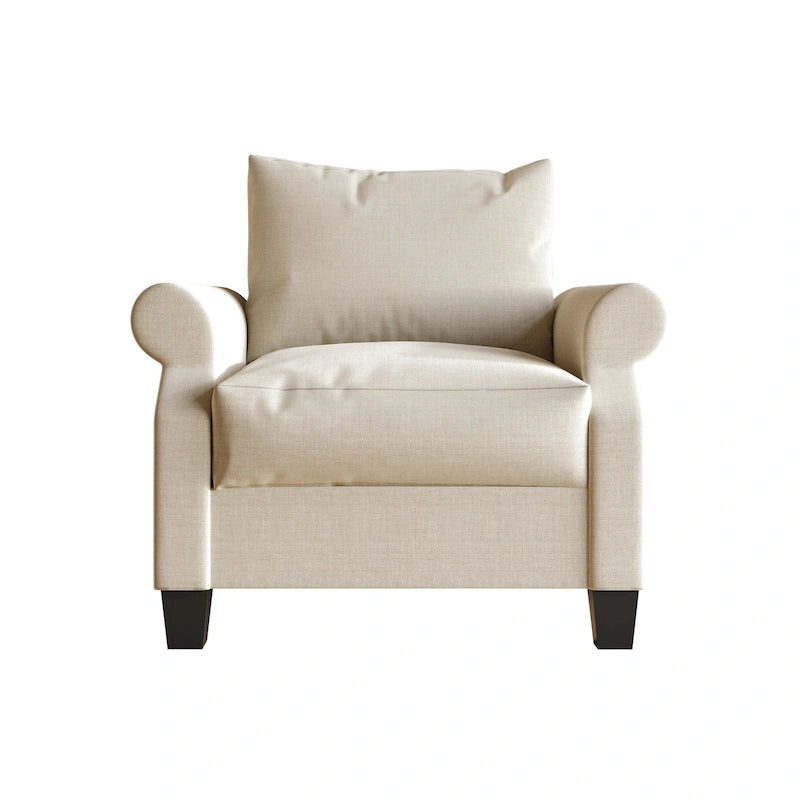 Classic Linen Upholstered Arm Chair