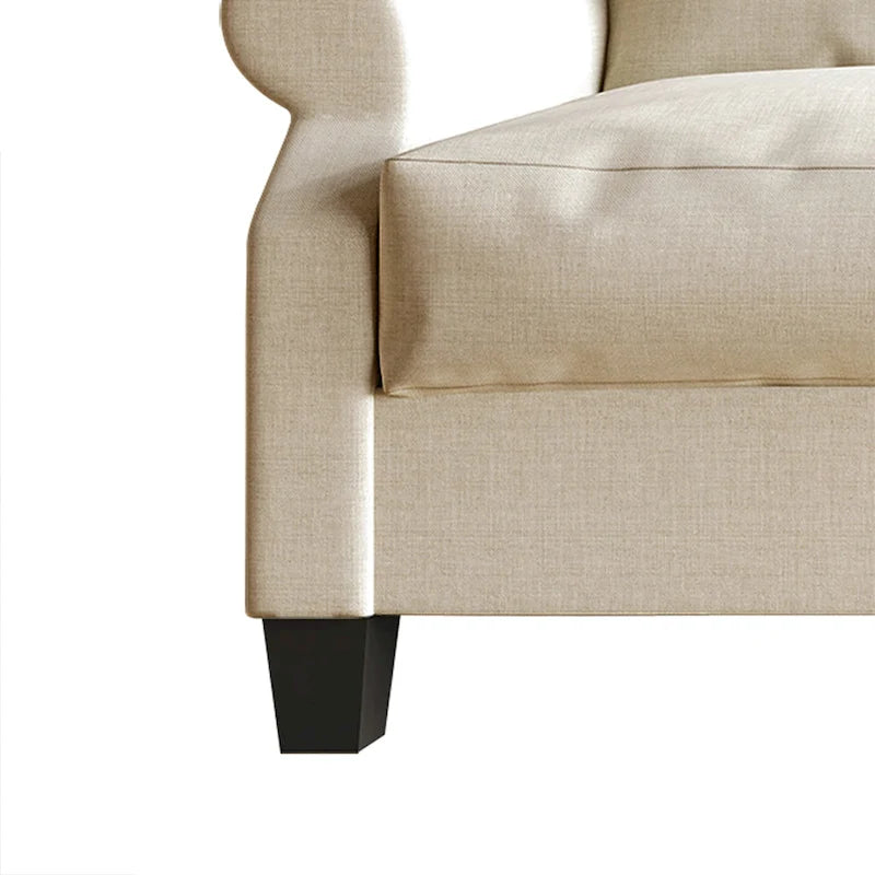 Classic Linen Upholstered Arm Chair