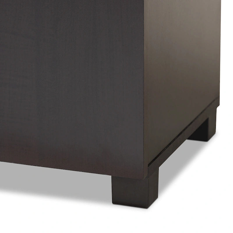 Dark Brown Shoe Storage Cabinet