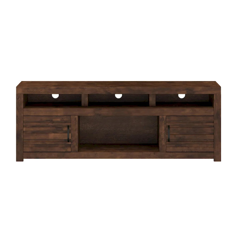 72 inch TV Stand Console for TVs up to 85 inches, No Assembly Required, Whiskey Finish