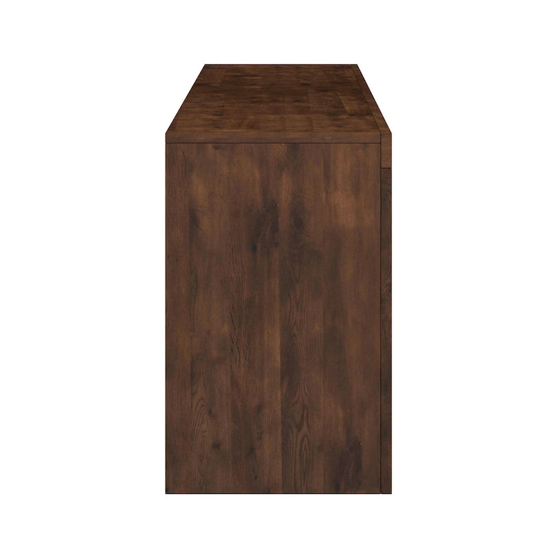 72 inch TV Stand Console for TVs up to 85 inches, No Assembly Required, Whiskey Finish