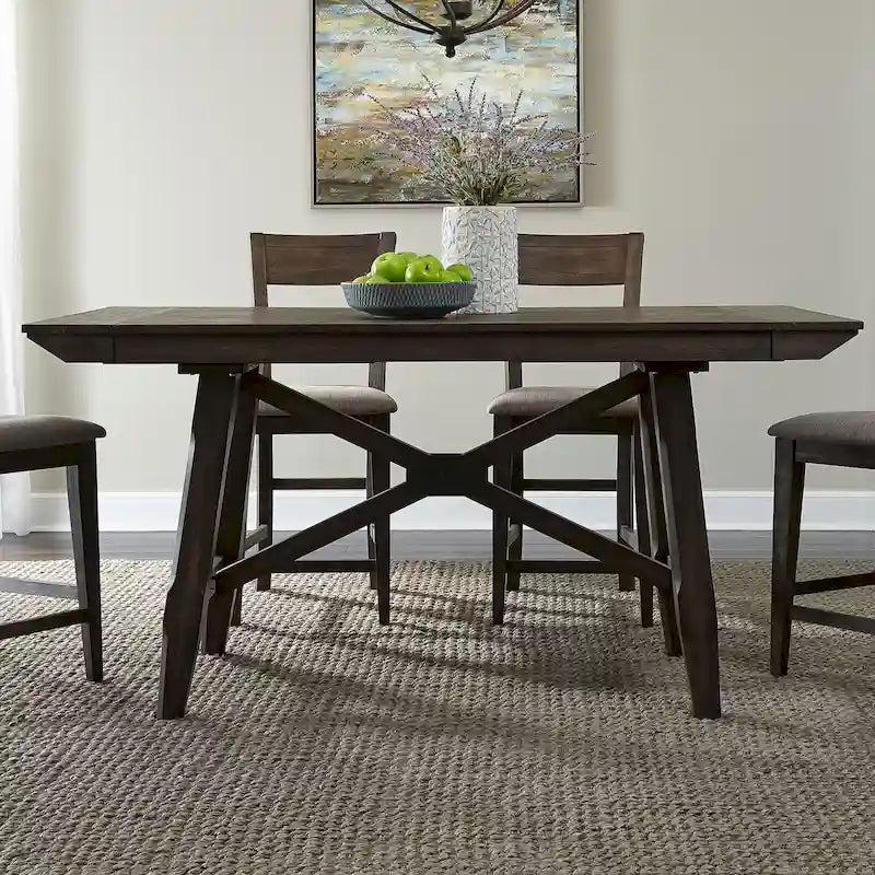 Dark Chestnut Gathering Table Set