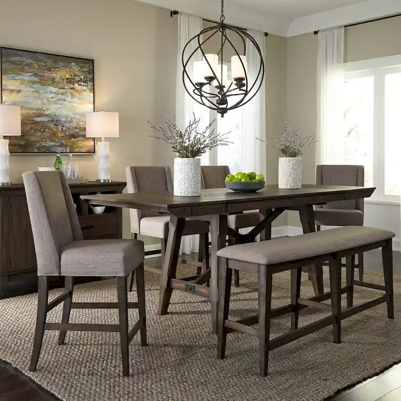 Dark Chestnut Gathering Table Set
