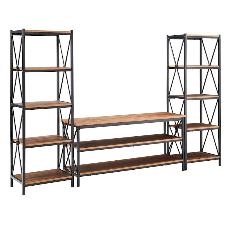62" W Metal Etagere TV Stand for TVs up to 70"