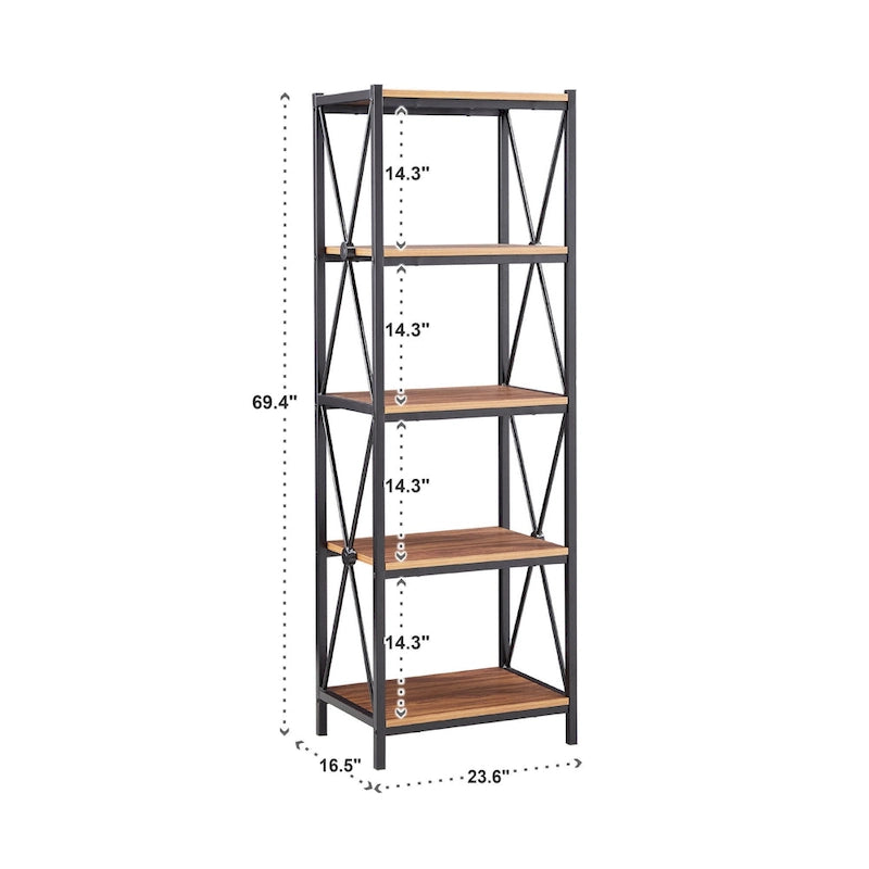 62" W Metal Etagere TV Stand for TVs up to 70"