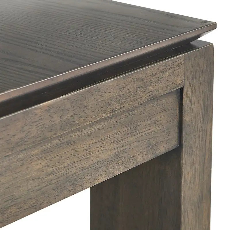 Rustic Grey Dining Table with Ash Veneer Tabletop