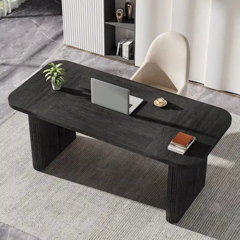 Modern Executive Computer Desk with Engineered Wood Top and Legs