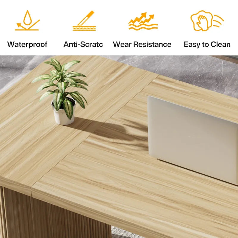 Modern Executive Computer Desk with Engineered Wood Top and Legs