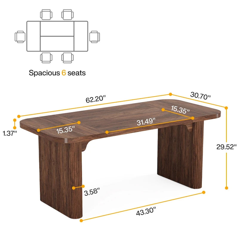 Modern Executive Computer Desk with Engineered Wood Top and Legs