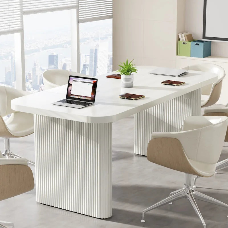 Modern Executive Computer Desk with Engineered Wood Top and Legs
