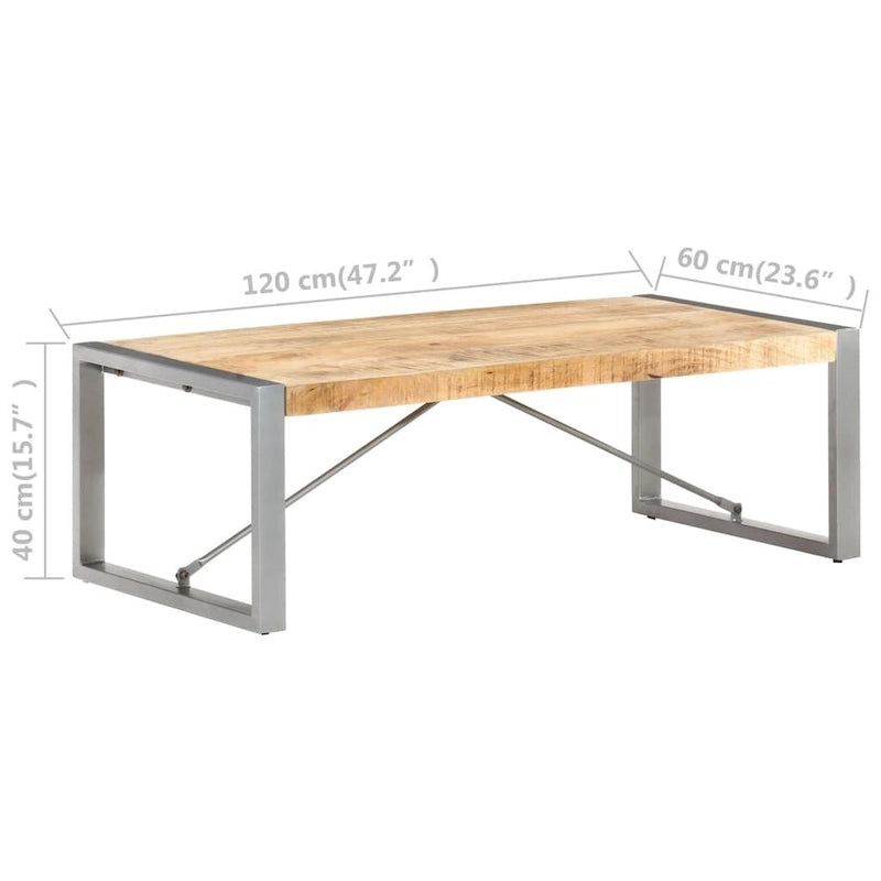 Coffee Table 47.2" x 23.6" x 15.7" Rough Mango Wood