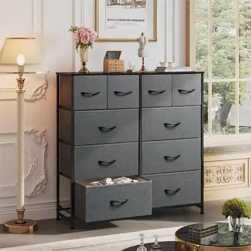 Fabric Dresser for Bedroom - 11.7D x 39.4W x 39.4H