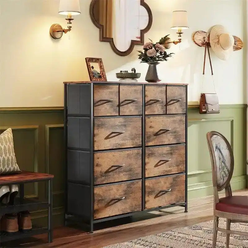 Fabric Dresser for Bedroom - 11.7D x 39.4W x 39.4H