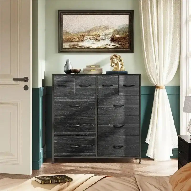 Fabric Dresser for Bedroom - 11.7D x 39.4W x 39.4H