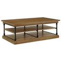 Industrial Rectangle Storage Shelf Coffee Table