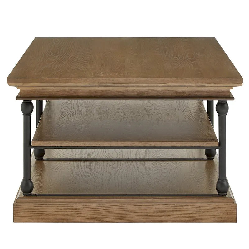 Industrial Rectangle Storage Shelf Coffee Table