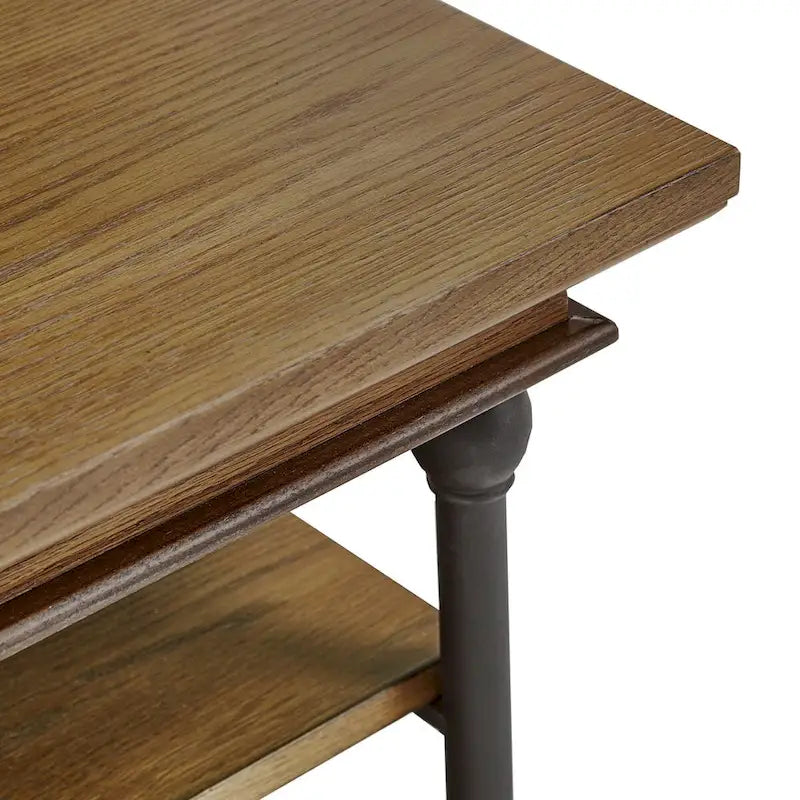 Industrial Rectangle Storage Shelf Coffee Table