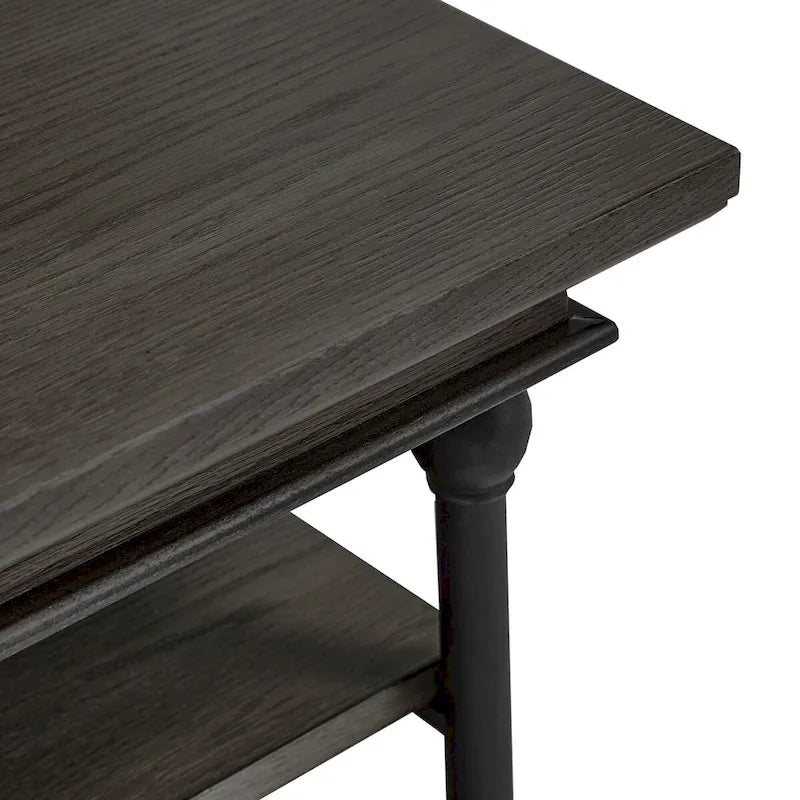 Industrial Rectangle Storage Shelf Coffee Table