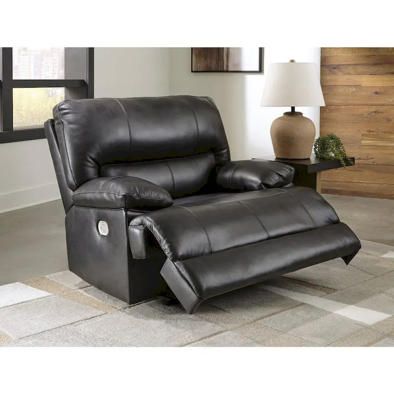 Black Leather Power Recliner