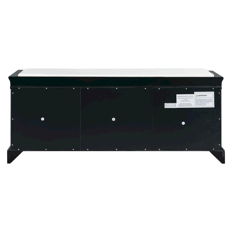 Storage Bench with 2 Drawers and 2 Cabinets